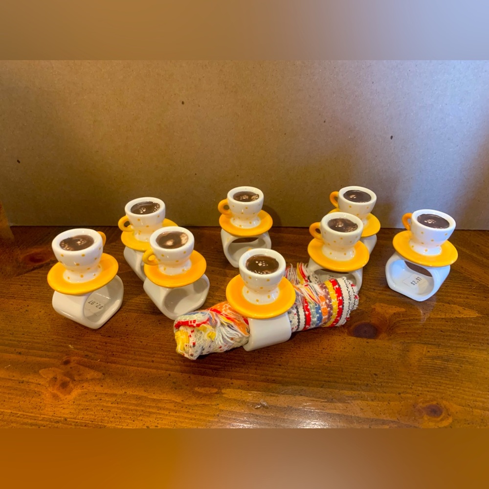Coffee/tea cup Napkin Rings